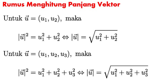 Rumus Vektor Satuan Dan Panjang Vektor Matematika Rum